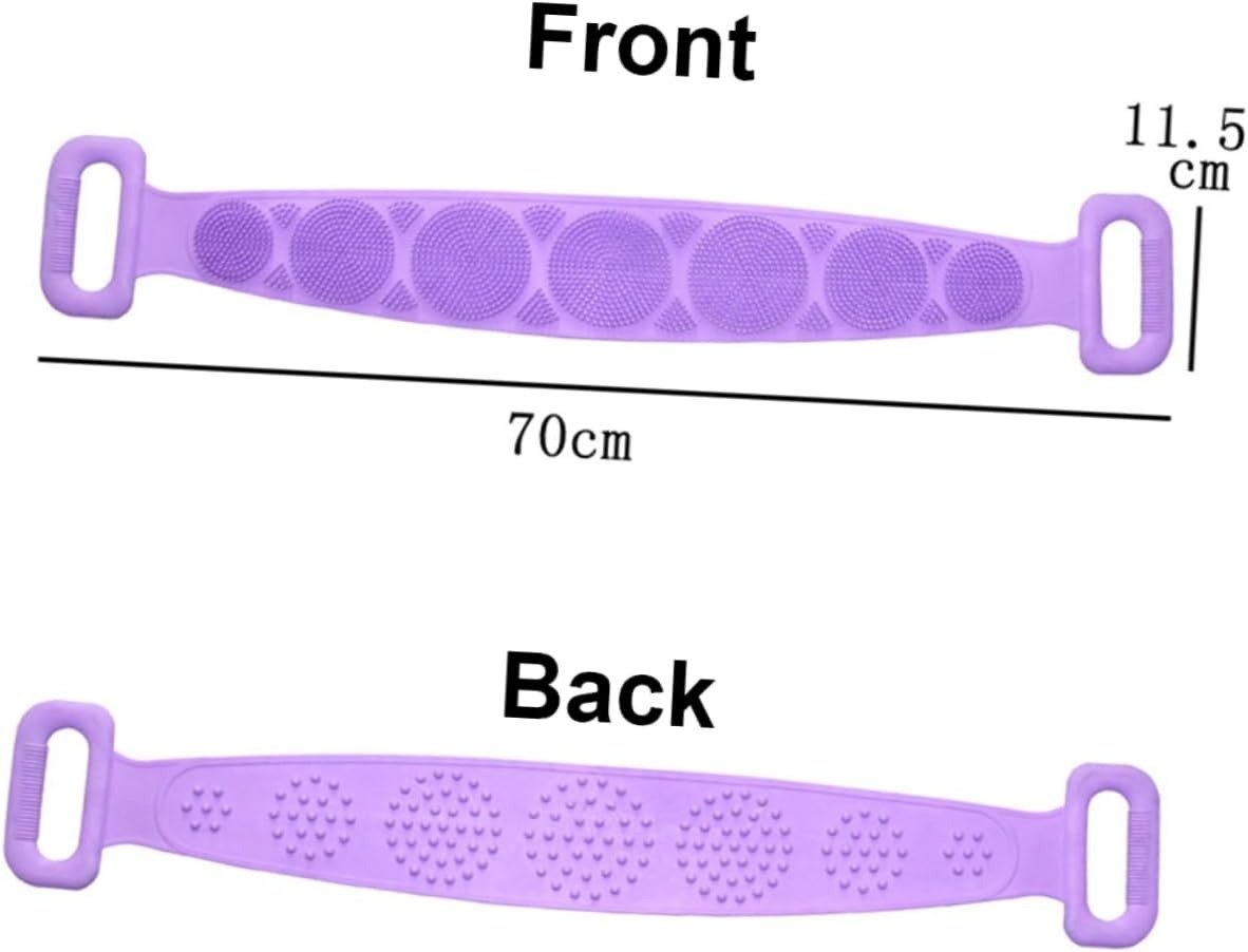 Magic Silicone Bath Belt Body Scrubber | Double Sided Exfoliating Shower Brush for Deep Cleaning & Massage | Extended Rubber Bath Towel 2 Magic Silicone Bath Belt Body Scrubber | Double Sided Exfoliating Shower Brush for Deep Cleaning & Massage | Extended Rubber Bath Towel - Image 2