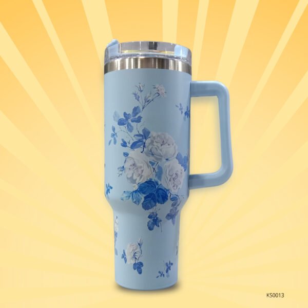 Stanley Flower Tumbler 1.18L | Large Capacity Stainless Steel Travel Tumbler | Leak-Proof, Vacuum Insulated, Non-Slip Base