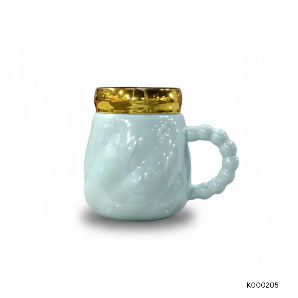 Golden Cover Trendy Glossy Ceramic Mug | Stylish Durable Coffee & Tea Cup, Perfect Gift for Home, Office, and Special Occasions 2 Golden Cover Trendy Glossy Ceramic Mug | Stylish Durable Coffee & Tea Cup, Perfect Gift for Home, Office, and Special Occasions - Image 2