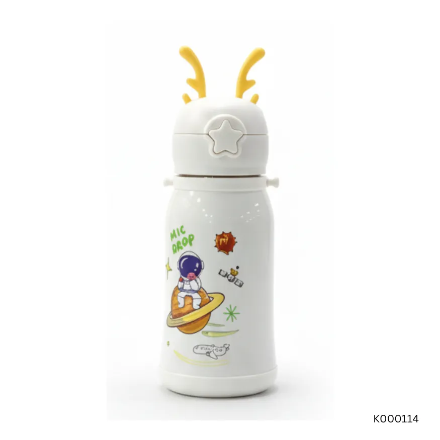 450ml Horn Design Cartoon Stainless Steel Kids Water Bottle with Strap | Leak-Proof Cute Baby Steel Bottle with Straw Spout | Insulated School Water Bottle for Kids 4 450ml Horn Design Cartoon Stainless Steel Kids Water Bottle with Strap | Leak-Proof Cute Baby Steel Bottle with Straw Spout | Insulated School Water Bottle for Kids - Image 4