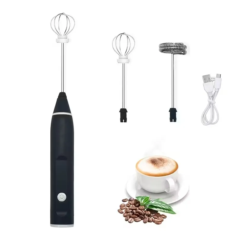 Rechargeable Coffee Beater & Milk Frother 3 Modes | 2 in 1 Electric Coffee Mixer, Egg Whisk & Food Blender | Portable, High-Speed, USB Charging, Multi-Purpose Kitchen Tool