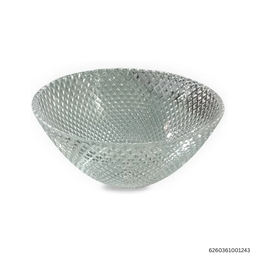 Pasabahce Pixel Clear Glass Bowl – Dessert & Fruit Bowl | Elegant Mini Square Pattern | Microwave & Oven Safe | Durable Crystal Glass Serveware