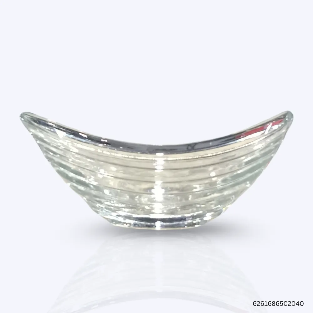 Liza Oval Glass Dish Set – 2pcs Clear Transparent Serving Trays for Snacks, Dry Fruits & Sweets