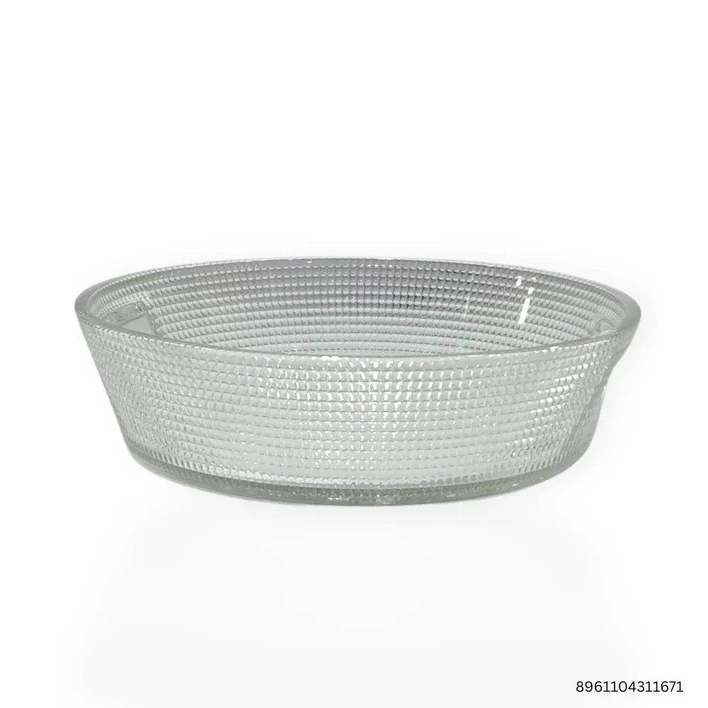 Green Apple Large Glass Serving Bowl | 247mm Heat-Resistant Clear Glass