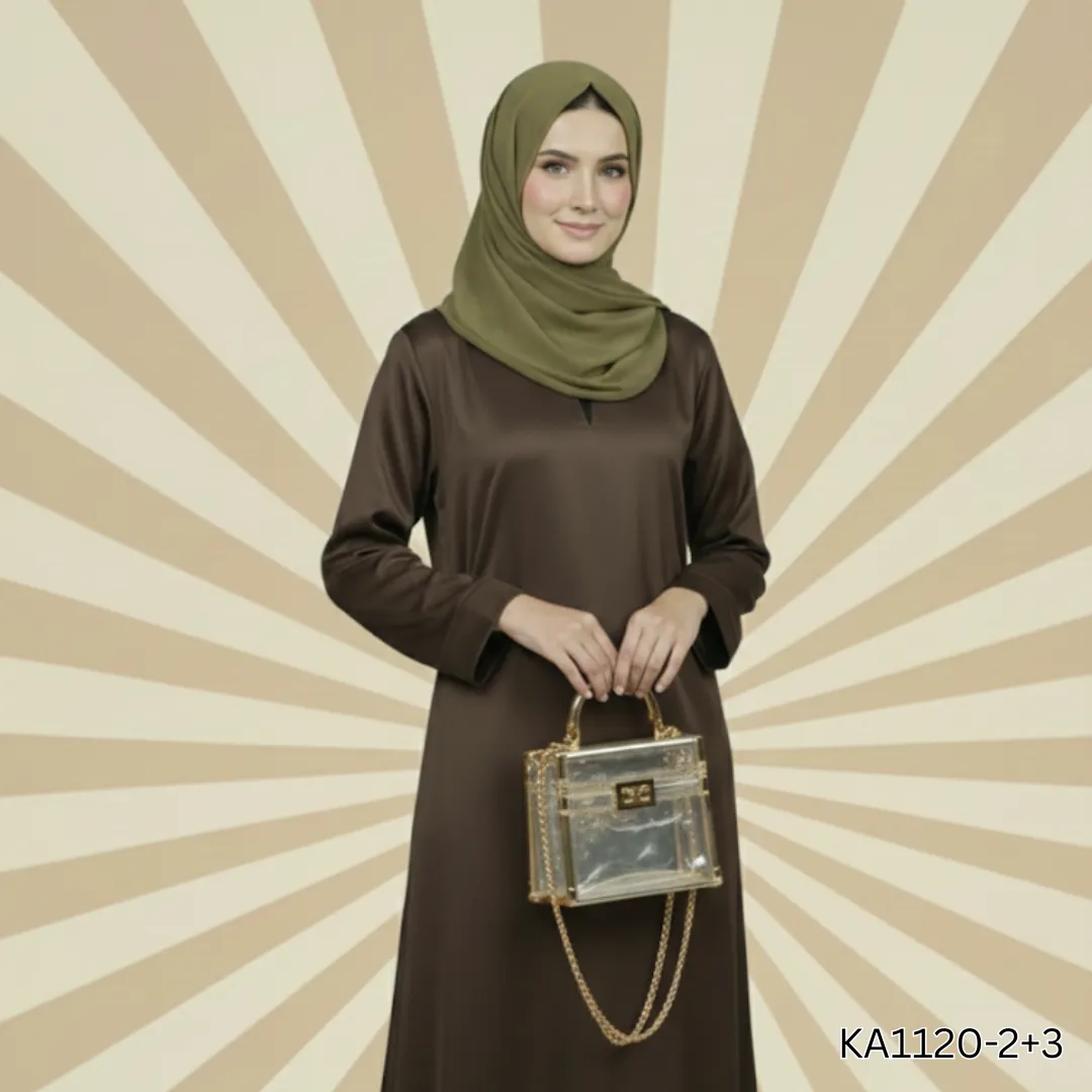 Classic Plain Korean Nida Abaya | Front Closed Style | Soft Flowy Everyday Casual Abaya for Women