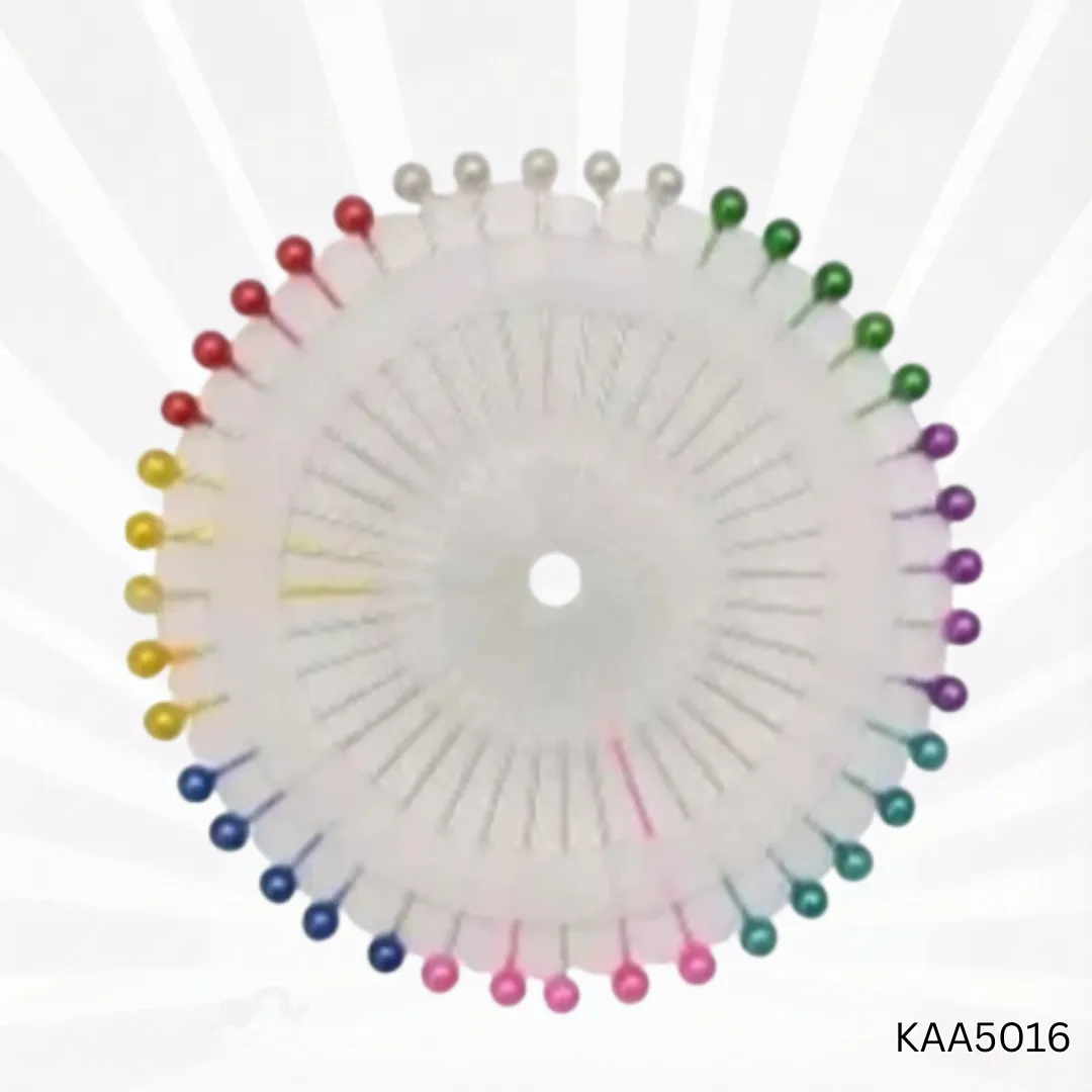 Multi Pearl-Head Hijab Pins Wheel | Small-Size Colorful Secure Hold Pins