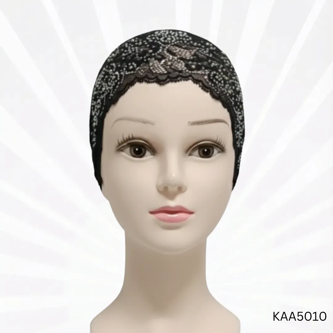 Stone Net Tie-Back Hijab Cap | Elegant Breathable Under Scarf Cap