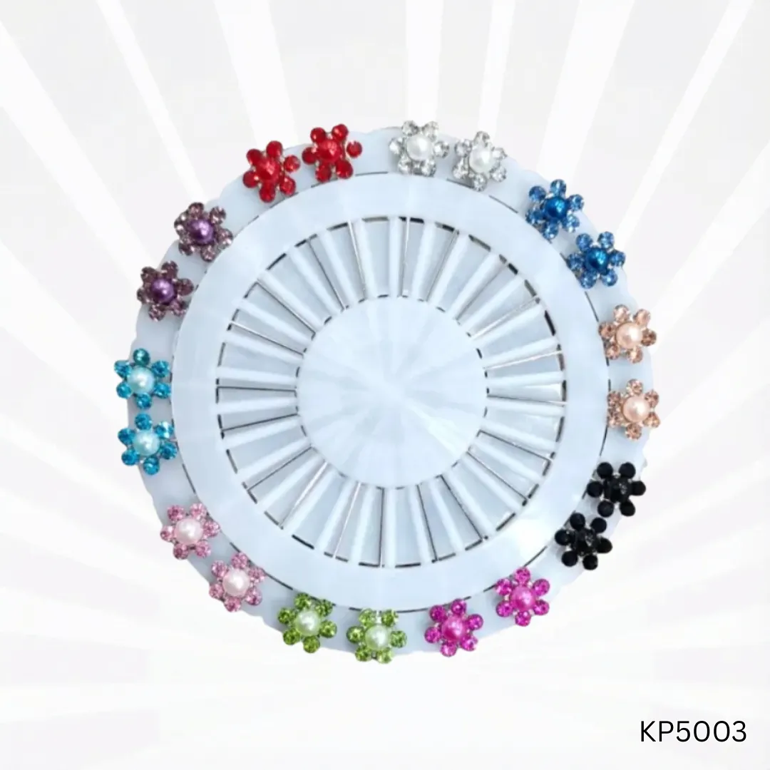 Floral Design Hijab Pins | Stylish Flower Pins with Secure Hold