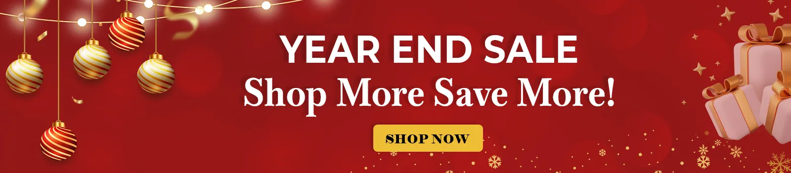 End of the year sale desktop size banner