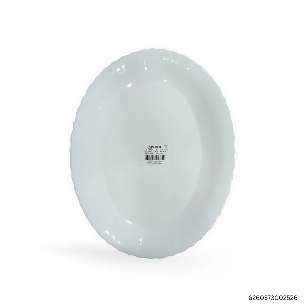 Opal Marble Oval Rice Dish | White Marble Serving Platter for Rice, Snacks & Main Dishes | Elegant Oval Tableware Plate