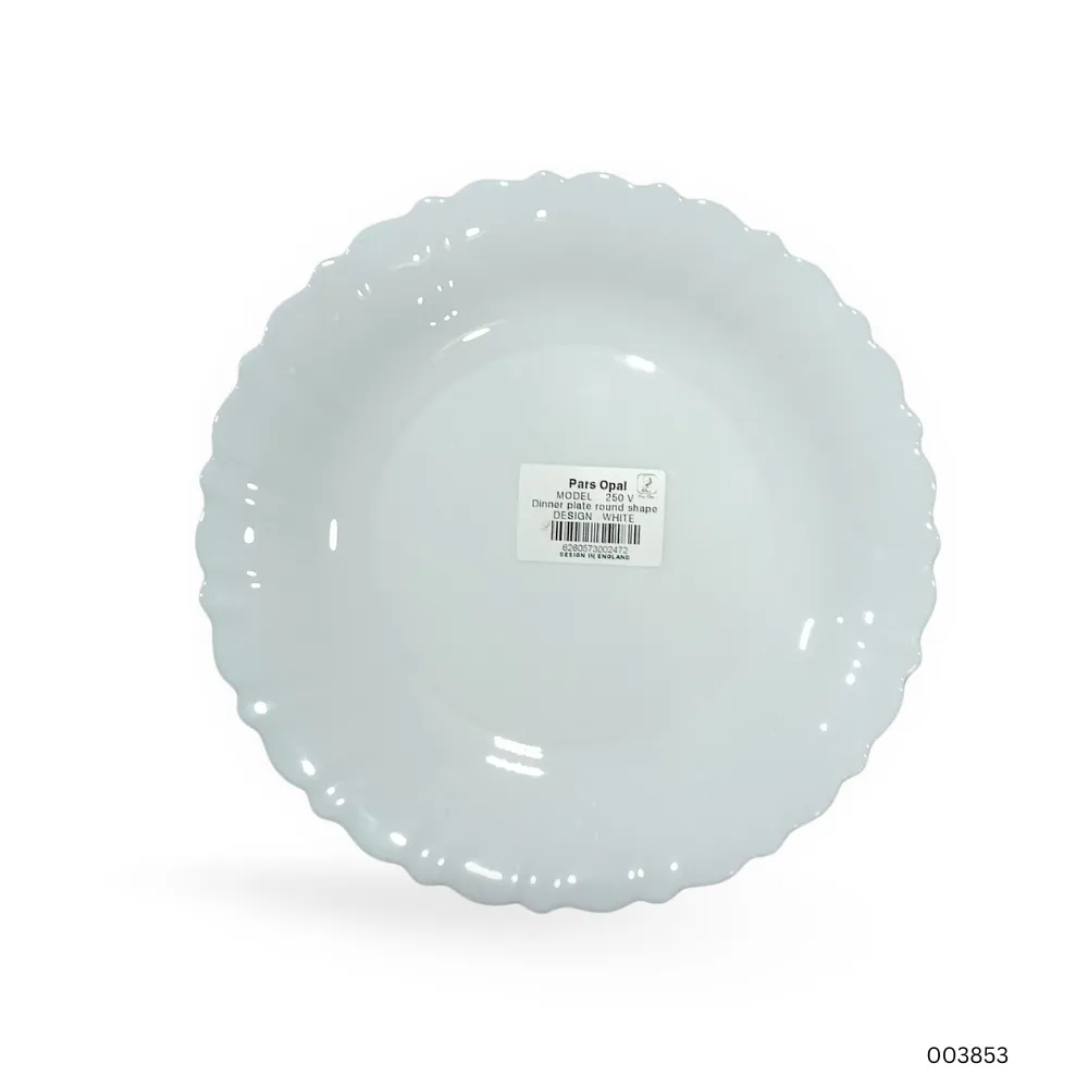 12 Pure White Marble Dinner Plates Set | Large Round Marble Plates for Rice & Main Courses | 12-Piece Elegant Dining Plate Set